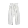 2021 Pantalon à jambes larges pour hommes en vrac Denim blanc taille haute, plus la taille Baggy Jeans Hip Hop Flare Pantalon Streetwear Pantalon G0104