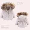 -30 Combinaison de neige pour bébé 0-4 ans 2pcs Ensemble bébé fille hiver doudoune et combinaison pour garçon enfants épaissir chaud col de fourrure veste H0917