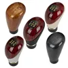 New Universal 5 Speed Imitation Carbon Fiber/Wooden Manual Shift Car Gear Handle Knob