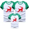 Noël maman fille vêtements père fils correspondant vêtements famille Look papa enfants T-Shirt dessin animé cerf 210429