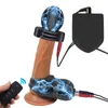 Électrique Cock Ring Cbt Electro Sex Bdsm sur Pénis Ball Stretcher Testicule Masseur Mâle Chasity Cage Sexy Jouets pour Adult1328715