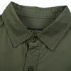 Militaire Hommes Chemise 100% Coton D'été Solide À Manches Courtes Hommes Chemise D'affaires Décontracté Mode Tops Haute Qualité Slim Chemise Hommes 210603