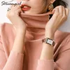 Women's Sweaters White Turtleneck Sweater Women Winter Clothes Jumper Warm Knitted Turtle Neck Fall For Woman 2021