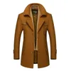 Mélange de laine pour hommes, manteau d'hiver 2022, marque décontractée, couleur unie, pois, Trench-coat masculin, Viol22