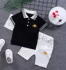 Summer boys polo shirts children clothing set baby suits Korean short sleeve lapel two-piece sets