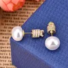 Orecchini vintage eleganti con perle a nodo per le donne Orecchini da sposa Design primavera estate Gioielli Zk30