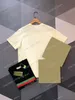 22SS Männer Frauen Designer T-Shirts T-Shirt Farbe Streifendruck Kurzarm Mann Rundhalsausschnitt Paris Mode Streetwear Beige Schwarz S-XL