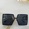 occhiali da sole firmati per le donne Occhiali speciali per la protezione dai raggi UV Montatura quadrata grande vintage Alta qualità gratis Vieni con il pacchetto Lenti grigie oro nero