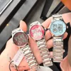 Orologi del marchio di moda per le donne orologio da polso da polso in acciaio inossidabile