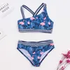 Nieuwe Butterfly Print Girls Kids Bikinis 2-8 jaar Falbala Kinderen Bikini Set 2021 Zomer Baby Meisje Badmode Badpak A281