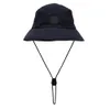 New Style Bucket Hat Foldable Fisherman Hats Unisex Outdoor Sunhat Hiking Climbing Hunting Beach Fishing Caps Adjustable Men Draw String Cap