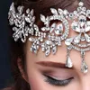 vendita Fasce per capelli da sposa Fasce per capelli in cristallo Donna Gioielli per capelli Accessori da sposa Diademi e corone in cristallo Catena per testa 210707