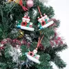 DHL Kwarantanin Spersonalizowany Boże Narodzenie 2021 Dekoracja DIY Wiszące Ornament Cute Snowman Wisiorek Dystansowy Społeczny Party Szybka Dostawa ABS