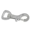 Keychains Gucy Iced Out Carabiner Key Chain Gold Silver Color Hip Hop CZ Men Gifts24226982011709를위한 Solid Solid Solid