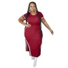 Abiti da abbinamento a manica corta a manica corta in manica corta Plus Size Donne Abbigliamento 5xL Abiti da famiglia Casual Dropshipping all'ingrosso Dropshipping