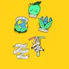 Pins, Broches Desenhos Animados Proteção Ambiental Earth Series Multicolor Esmalte Cor De Ouro Metal Pins Mochila Hat Lapel Badge Jóias