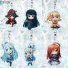 새로운 Konosuba 열쇠 고리 여자 Anime Megumin Aqua Darkness Yunyun Kazuma Arcylic 열쇠 고리 쥬얼리 For Kids Gifts Metal Chaveio