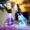 Mini ampoules Humidificateur USB avec lampe à changement de couleur multicolore Ampoule colorée paysage veilleuses Humidificateurs de bouteilles Diffuseur d'air Purificateur d'arôme