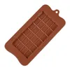 24 Grid Cuadrado Molde de chocolate Molde de silicona Moldes para hornear Postre Block Bloque de barra Pastel de hielo Candy Sugar Bake Molde T2I53258