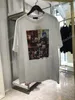 21SS男性印刷Tシャツポロデザイナー油絵パリプリント服半袖メンズシャツタグホワイトブラック07