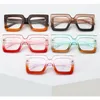 واضح الأخضر مربع القراءة نظارات المرأة العصرية المتضخم شفافة وصفة طبية إطارات المرأة presbyopi النظارات الشمسية النظارات الشمسية