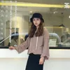 Felpe con cappuccio da donna Felpe maglione con cappuccio Autunno 2021 T-shirt a maniche lunghe allentata in stile coreano Hiphop Cappotto da donna