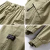 2021 Lato Khaki Outdoor Cargo Spodnie Mężczyźni Czarne Taktyczne Spodnie Casual Luźna Multi Kieszeń Jogging Cargo Spodnie Mężczyźni Duży Rozmiar 29-38 G0104