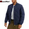 MAGCOMSEN Hiver Épais Bomber Veste Hommes Pilote Manteau Casual Varsity Veste Mode Baseball Survêtement Rembourré Armée Militaire Veste 211009