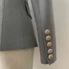 Rahat Yüksek Kaliteli Kumaş kadın Ceket Takım Elbise Sonbahar Kruvaze Bayanlar Blazer Mizaç Ofis Klasik 210527