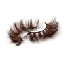 3D Mink Brown False Eyelashes Cross Long Natural Fake Eyelashes Stage Show Makeup Thick Eye Lashes