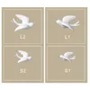 Wall Stickers 1pc 3D Ceramic Birds Murals Hanging Decorations Crafts Home Ornaments ANDF889