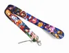 Mobiltelefonband charms 20st mode japansk anime manga svärd konst online lanyard för nycklar id kredit bank kort täcker märke innehavare nyckelchain blackpack tillbehör