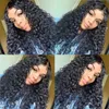 360 Frontal Human Hair 10A Unprocessed Deep Wave Lace Front Wig Curly transparent thin film swiss Pre Plucked For Women 150% Density