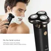 4D Electric Shaver Beard Professional Razor Washable 3 Blades Nose Hair Trimmer USB Rechargeable Facial Cleansing Brush for Men P0817