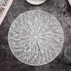 Mats & Pads 6PCS Hollow Luxury Placemat Nordic Style Home Desktop Dishes Place Mat Non Slip Round Meal Pad Modern Dining Table Decoration