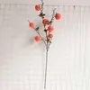 Dekorative Blumenkränze, weiche Dekoration von Persimmon-Obstbaumzweigen mit Frostsimulation, Zuhause, Wohnzimmer, künstliche Bodenpflanzen