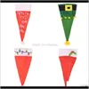 Decorations Festive Party Supplies Home & Garden Christmas Small Hat Set Table Decoration Knife And Fork Bag Drop Delivery 2021 Ubrgm