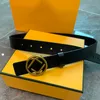 Retro Luxury Cuir F Letter Boucle ceinture Femmes Bails Mens Mens Laday