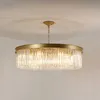 Bague de cristal de plafond post-moderne Lustre Salon Villa Club High-Ent Hotel Lampe cristalline circulaire de luxe