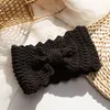 Wide Knitted Headband Bows Knotted Women Turban Hair Accessories Girls Lady Soft Knitting Solid Color Hair Band