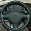 Black Artificial Leather Car Steering Wheel Cover For Seat Leon MK1 (1M) 1998-2005 Skoda Fabia RS 2003 Fabia 1 (6Y) 2004-2005