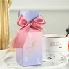 Wrap regalo 24pcs Rink Marble Lines Candy Boxes con decorazione a nastro per regali di eventi per feste di matrimonio o di compleanno Memori di cioccolato