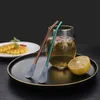 304 Stainless Steel Silicone Straw Spoons Flower Tea Filter Straw Spoon Creative Coffee Mixing Spoon Bar Kitchen Tool 7 Colors