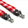 Kinderen bretels Mode Kinderen Plaid Braces voor Jongens Meisjes Luxe Verstelbare bretels Bruiloft Ties Accessoires Nieuwste Zwart Rood Controleer Xmas Geschenken