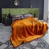 Luxury Flannel Coral Fleece Blanket Fashion Design förtjockad dubbelsidig utskrift filt