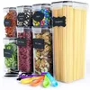 7/14 Pcs Kitchen Food Storage Box Container Set Pantry Organization Plastic Canisters Organizer With Lids Ideal for Cereals 211110