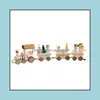 Event Festive Party Supplies Home & Gardenchristmas Wooden Little Train Decoration Xmas Gifts Toys Cute Creative Drop Delivery 2021 Sx6Bm