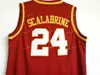 NCAA USC Trojans #24 Brian Scalabrine College Basketball Jerseys 31 Cheryl Miller 33 Lisa Leslie Red Yellow Stitched Jersey