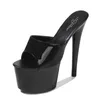 Hokszvy 2020 Nowy Patent Leather Fish Toe Special Hold Heels Fine Sexy Black Platformy Obcasy Sandały Kobiet Lato Rwer3234