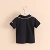 Summer 3 4 5 6 7 8 9 10 Years Old Sunglasses Print Turn-Down Collar For Handsome Kids Boy Gift Sports Short-Sleeve T-Shirt 210701